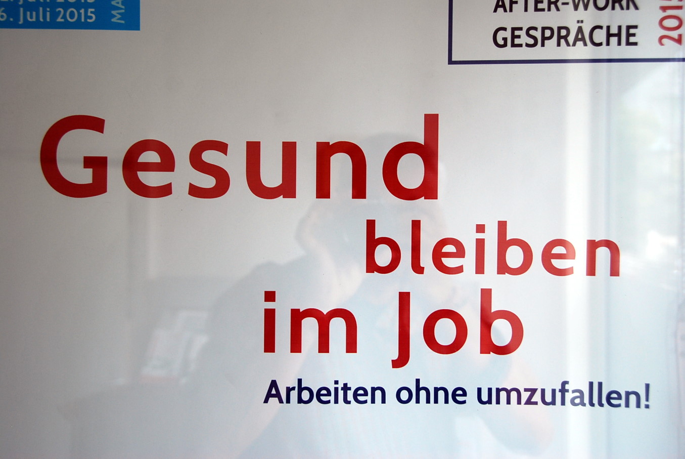 Spruch: Gesund bleiben im Job